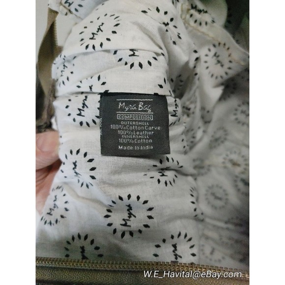 Myra Bag Brown and Cream Tote - Picture 13 of 16